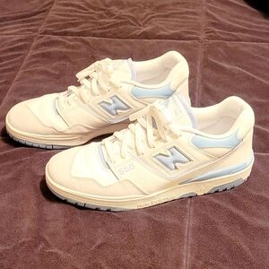 New Balance 550, White/Columbia Blue, men's 12